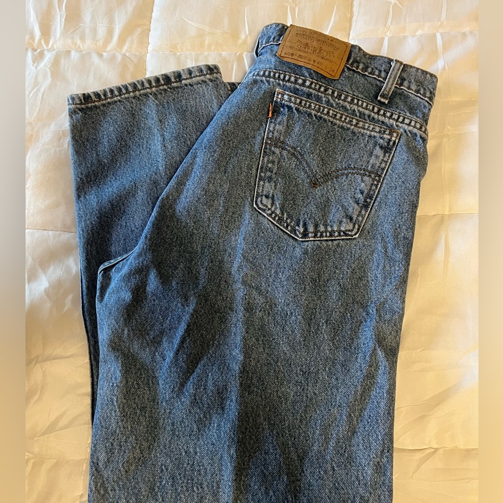 Vintage 1996 Levi’s 505 Regular Fit Straight Leg 40x34 Light wash Jeans